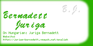 bernadett juriga business card